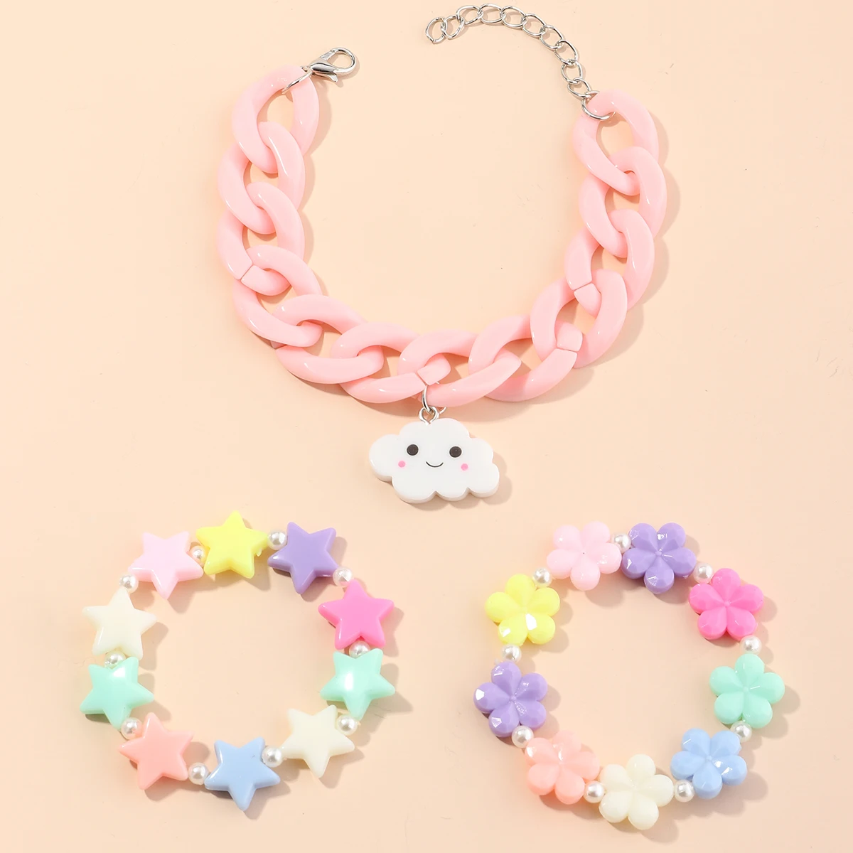 

Fashion Accessories Colorful Letter Bead Bracelet Unicorn Butterfly Jewelry Charm Bracelet For Women Or Children