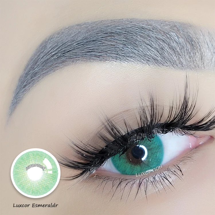 

CFDA CE ISO brand LUXOPTION factory directly cheap price natural colors eye contacts wholesale colored contact lenses green