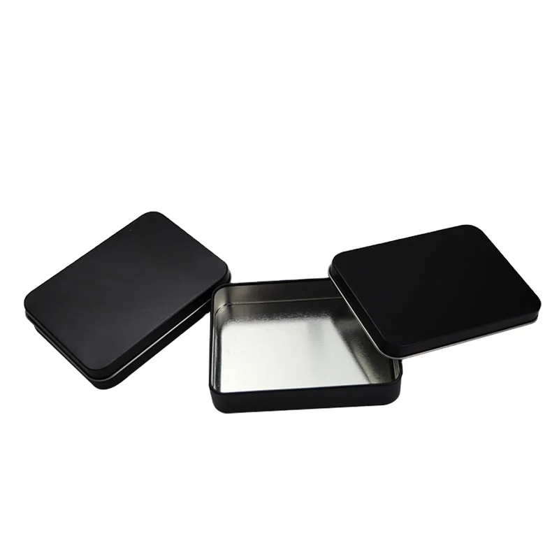
Rectangular Black Metal Tin Box For Chocolate Packaging With Flat Lid Custom 