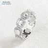 Adodo factory Wholesale wedding rings jewelry women 925 sterling silver rings with Clear CZ