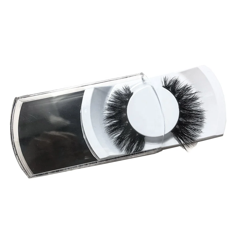 

3D Faux Mink Magnetic Eyelashes Wholesale New Style Promotional 25mm Hand Made Natural Long Black Cotton Stalk lashes