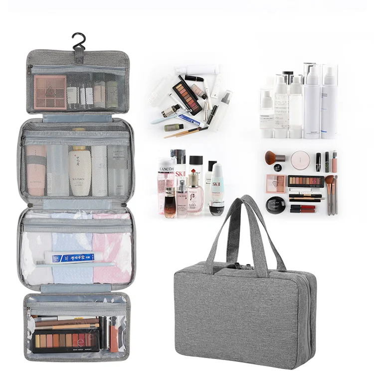 

Travel Custom eco-friendly hanging cosmetic makeup bag OEM
