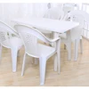 Indoor family dinning room furniture rectangular size banquet white plastic dining table