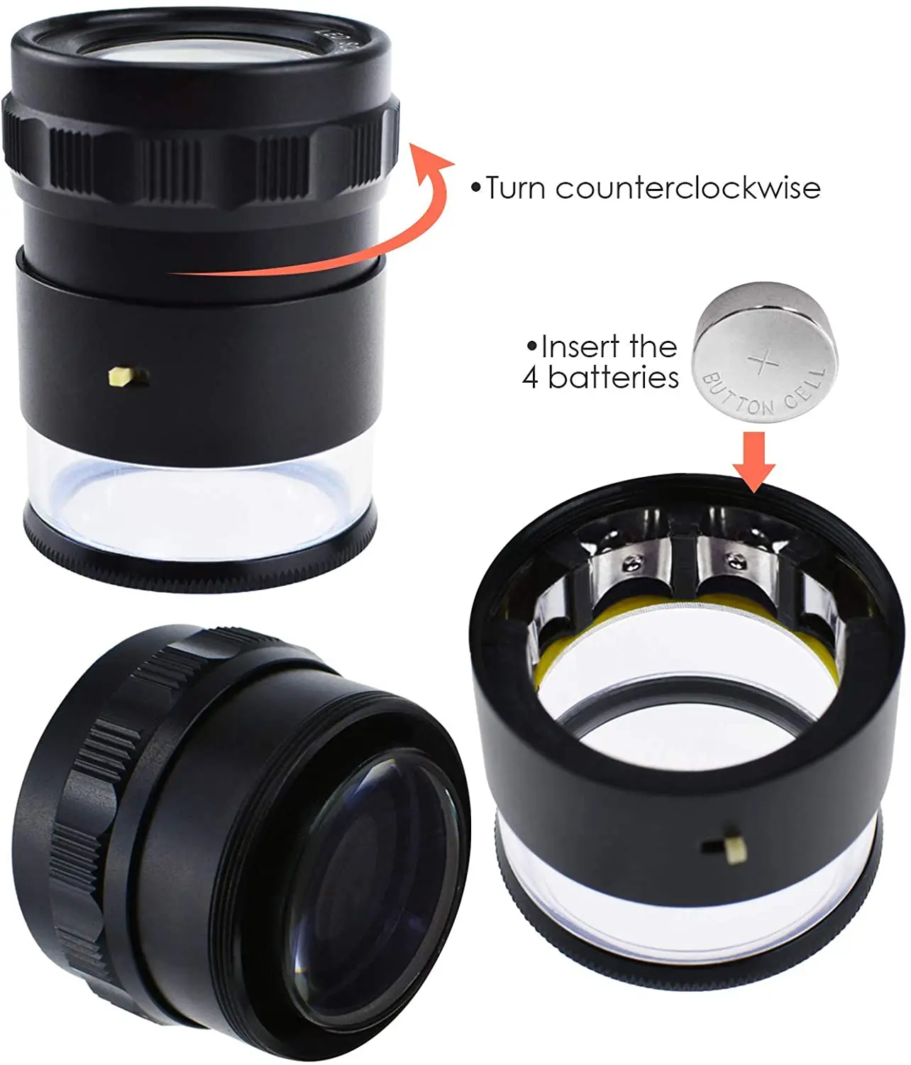 10x with 25mm Field of View Loupe Interchangeable Reticle Scale for Jewelry & Hobby Tool Magnifier,measuring magnifier