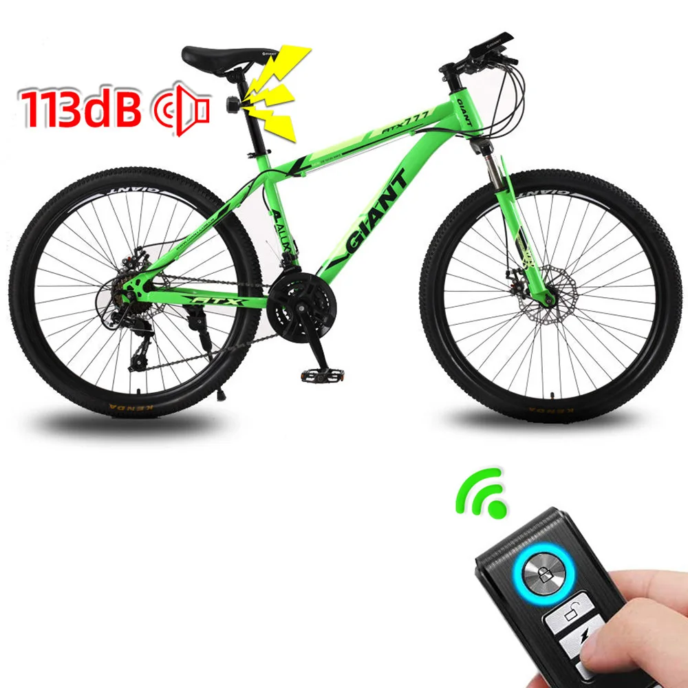 

Waterproof USB Rechargeable 110dB Wireless Remote Control bicycle alarm Vibration Sensor alarm bike anti-theft bike alarm
