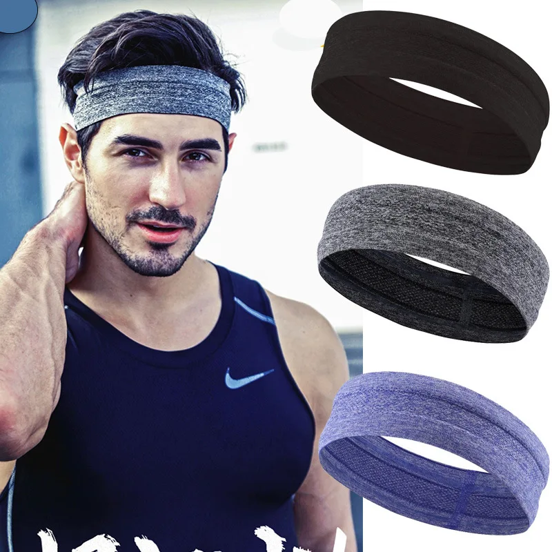 

Head Band Workout Exercise Hair Band Silicone Non-Slip Custom Headband Sport Man Sweatband Run Basketball Fitness With Logo