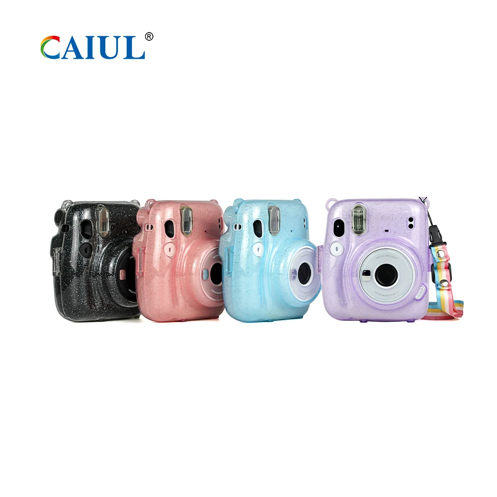 

Caiul Designed Fujifilm Instax Mini 11 Instant Camera Anti-Scratch Glitter Clear Protective Case