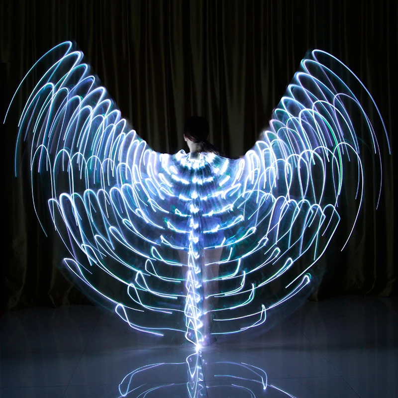 

185 Lights Belly Performance Props Cloak White Led Belly Dance Isis Wing for Women, Colorful,white,green,blue,red,purple,yellow