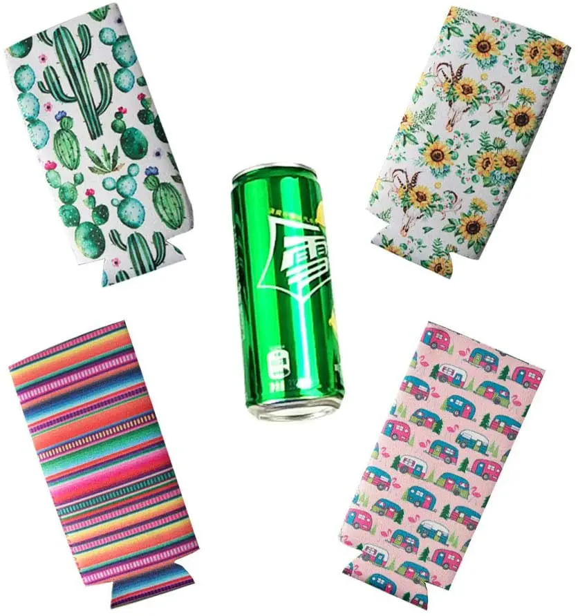 

Wholesale Custom Collapsible Neoprene Slim Beer Beverage Can Cooler Sleeve