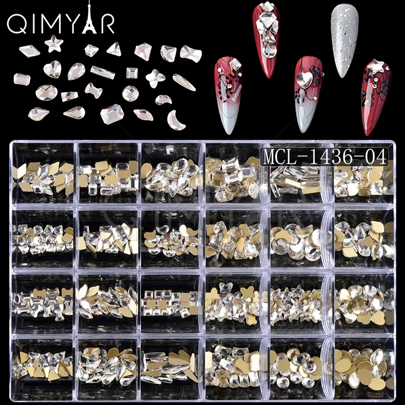 

480pcs set collection Sparkle nail rhinestone flatback with wholesale price Nail Art Decoration