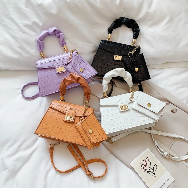 

Small square bags popular new design women purses fashion ladies single shoulder bag handbags pu purses for women 2020 handbag, Black,white,purple,orange