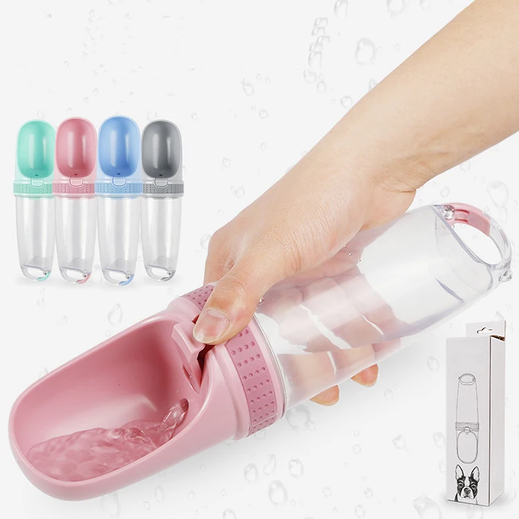 

Wholesale Custom Eco-friendly ABS Portable Dog Water Bottle Outdoor Travel Pet Dog Water Bottle, Blue,pink,gray,white