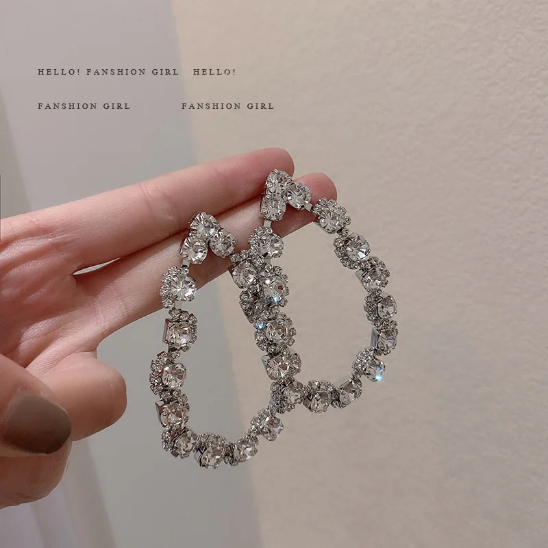 

fashion trendy dangling jewelry rhinestone classic water drop zirconia earrings