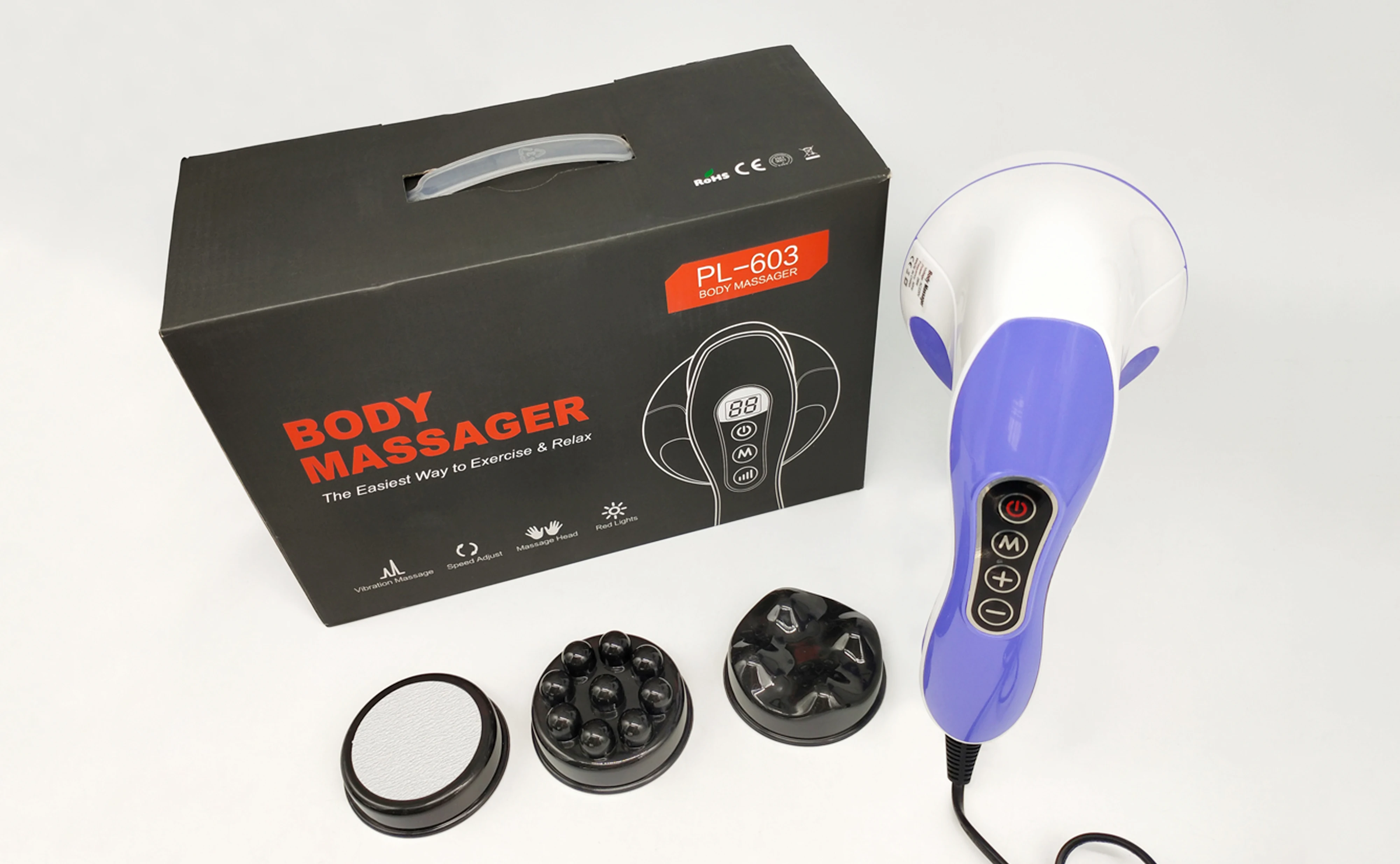 Pl603b Full Body Handheld Back Massage Handle Massager Hook Buy Back