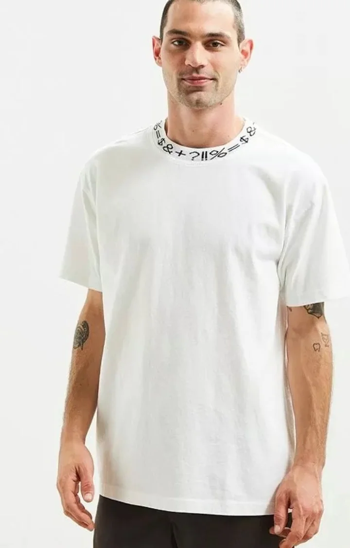 Oem Factory Custom Jacquard Webbing Neck Top Quality Blank Men T Shirts ...
