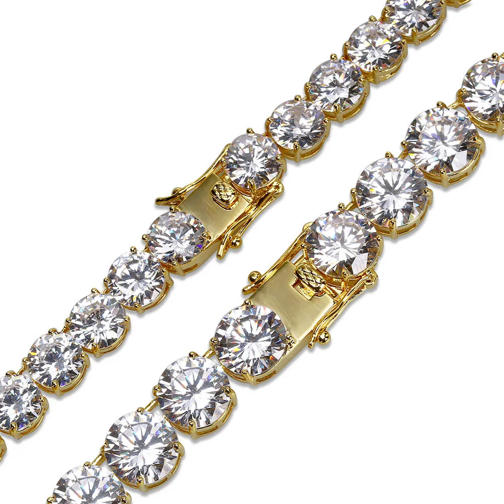 

Hip Hop Jewelry Iced Out 8mm 18inch 14K White Gold Plated Iced Out CZ Diamond Tennis Bracelet