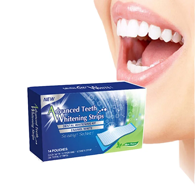 

2020 New Trend Amazon Hot Sale 14 Pcs 7pairs 3D Oral Hygiene Gel Whitener Teeth Whitening Strips For Home Use
