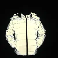 

Factory custom winter fashion blank men 3M reflective bread jacket