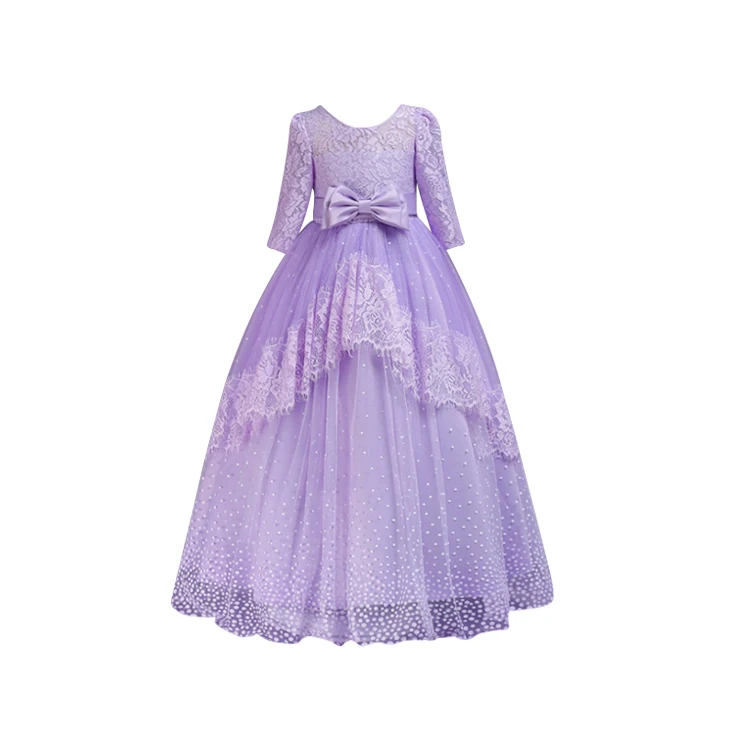 

Mudkingdom Girls Party Frock Princess Kid Ball gown Children Pageant Dress Girls Lace Bridesmaid Dress Kid Maxi Evening Dress