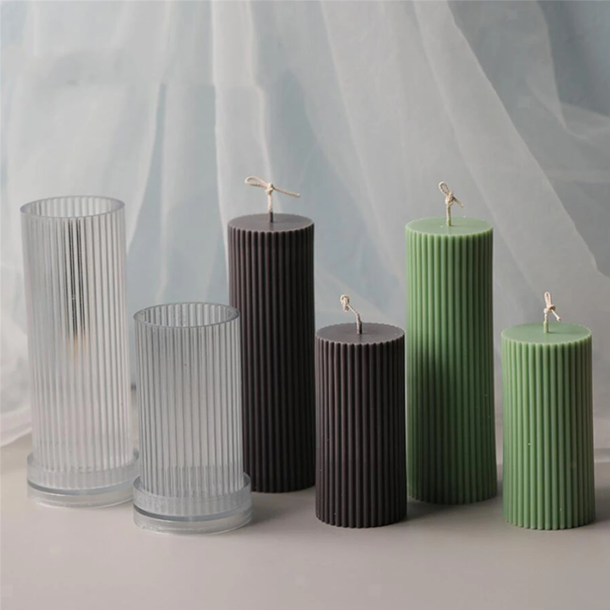 Handmade Candle Mold Silicone Candle Making DIY Gypsum Plaster Mould Making Clay Crafts