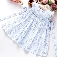 

girls smocked dress summer girl dresses floral flower kids frock boutiques baby dresses wholesale fashion hui538