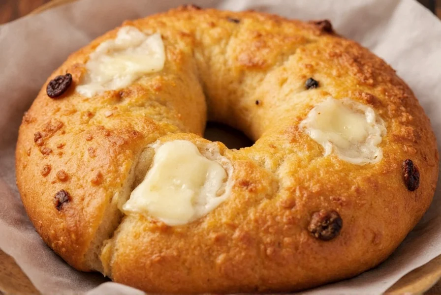 Thomas cinnamon raisin bagel toasted with butter showing golden brown surface and visible raisins