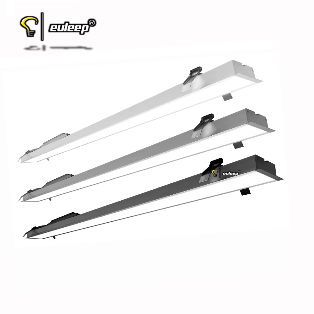 linkable led recessed linear lighting fixture  ceiling recessed linear light dimmable 3-4-5-6-8ft