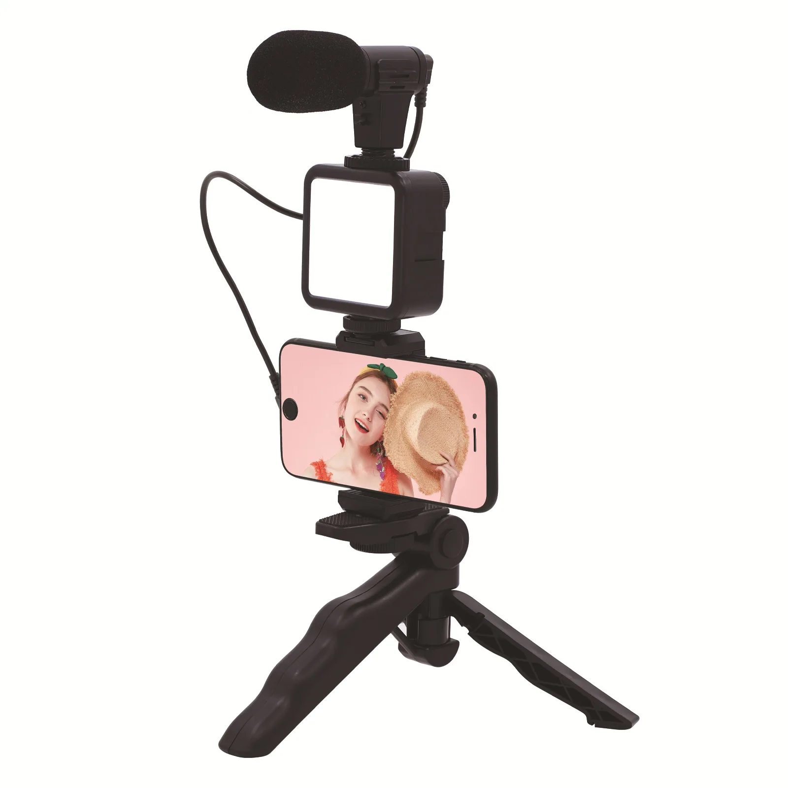 

Yiscaxia 4 in 1 Desktop pocket photography light Camcorder SLR camera photography live beauty makeup light Video Vlogging Kit