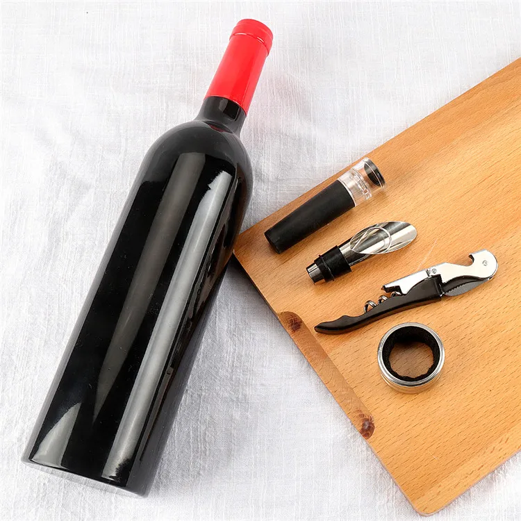 herramienta juego de sacacorchos Kit de abridor de vino 5 unids/set regalo accesorios para vino juego de abridor de botellas de vino para el hogar 