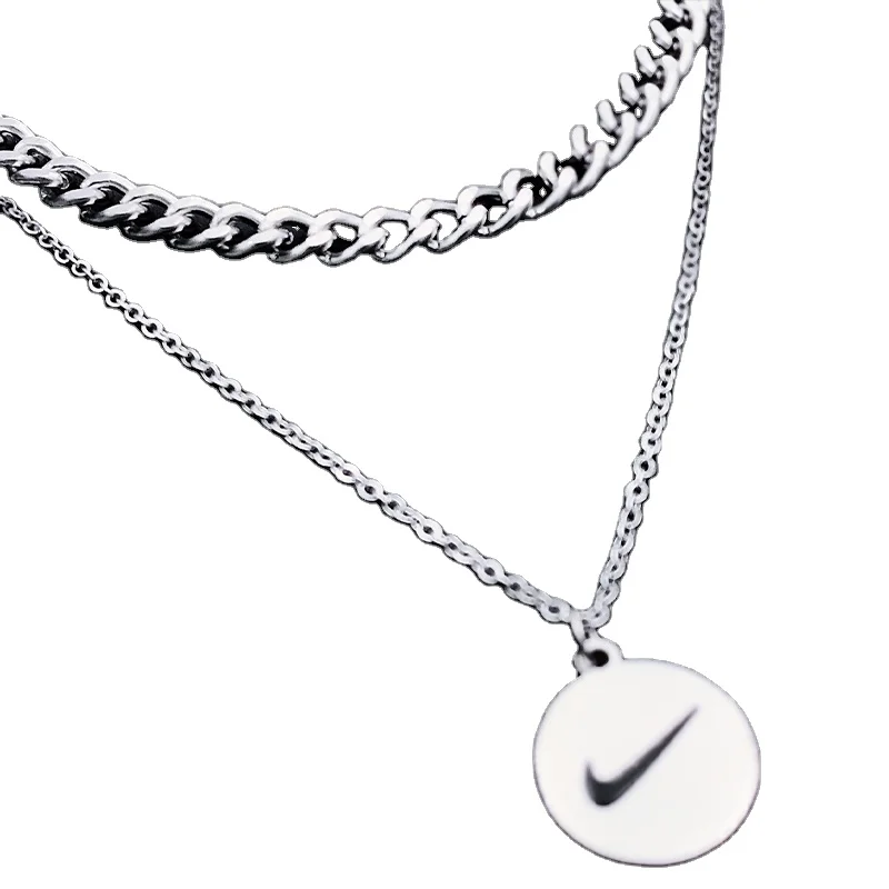 

Fashion jewelry punk stainless steel necklace moon pendant chain necklace for men women jewelry necklace