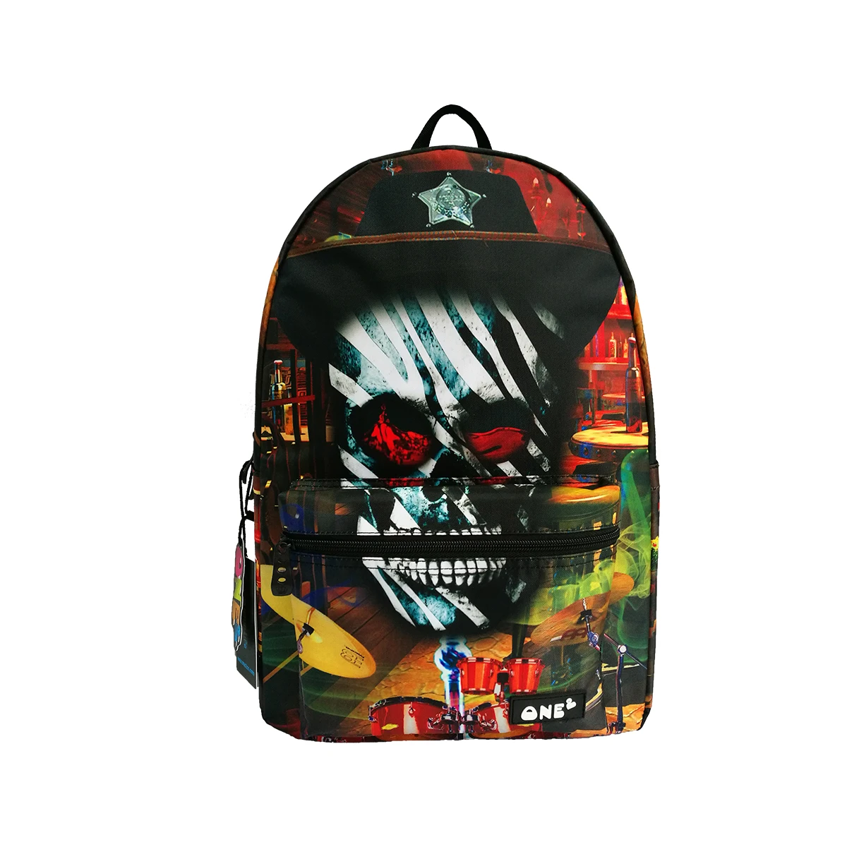 

All over print bookbags school bags backpacks with skull design fashion teenager school bag waterproof, Customized