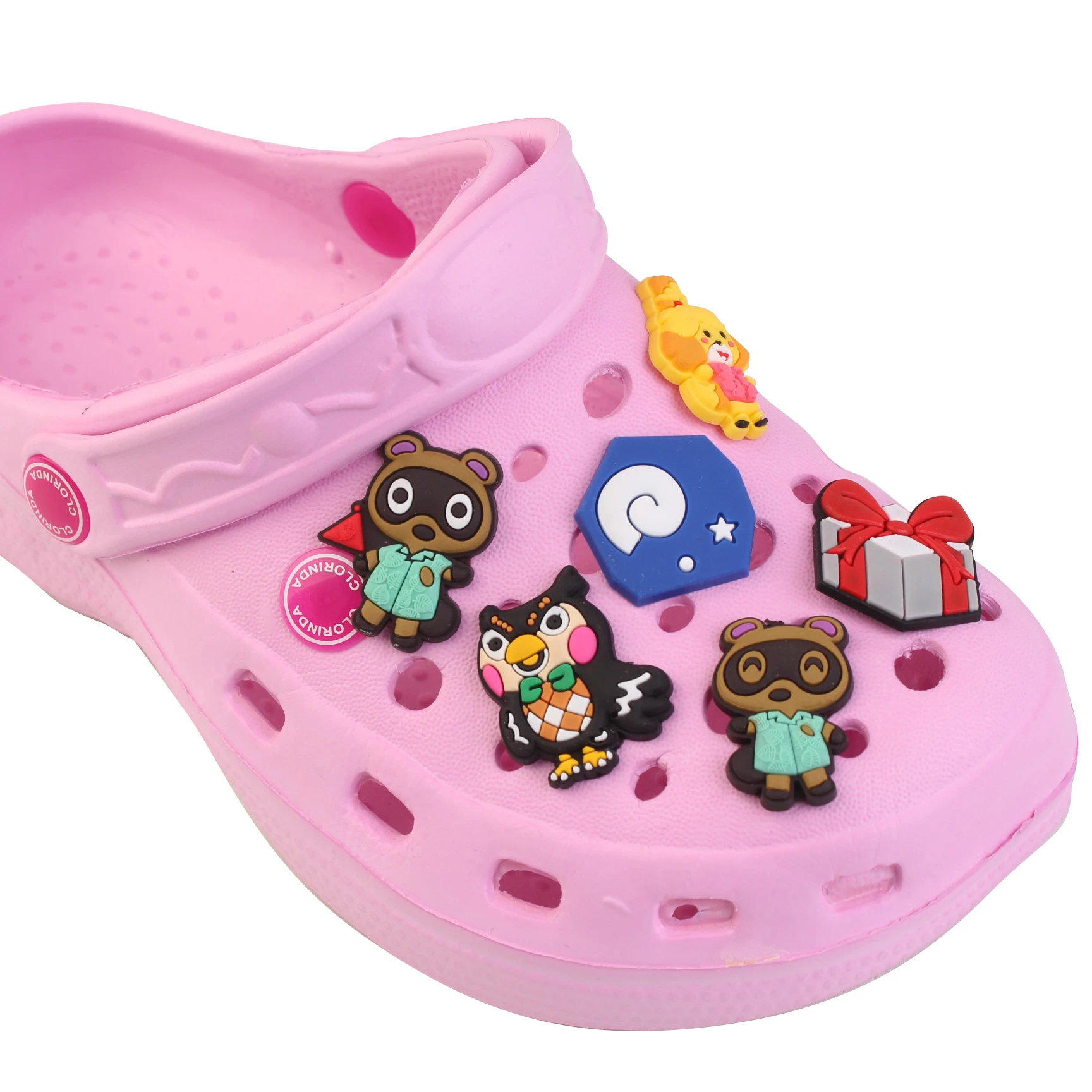 

Hot Sell PVC Shoe Charms Garden Carton Croc Charms Shoe Accessories Buckle Fit Croc JIBZ Children Party