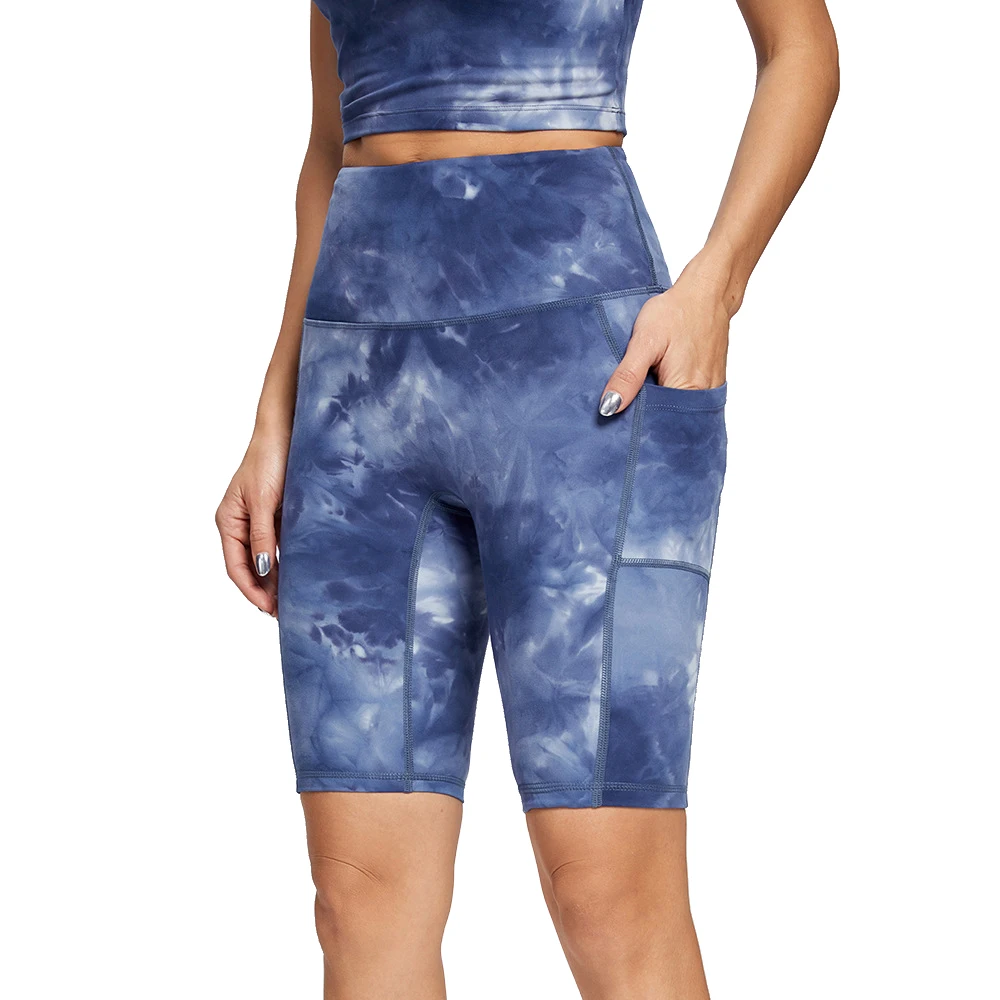 

Women's High Rise Soft Tie Dye Compression Fitness Yoga Shorts