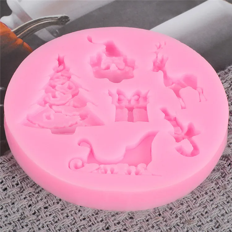 Xmas Ted & Present Silicone Mould Food Safe Cake Decorating Sugarcraft Mold