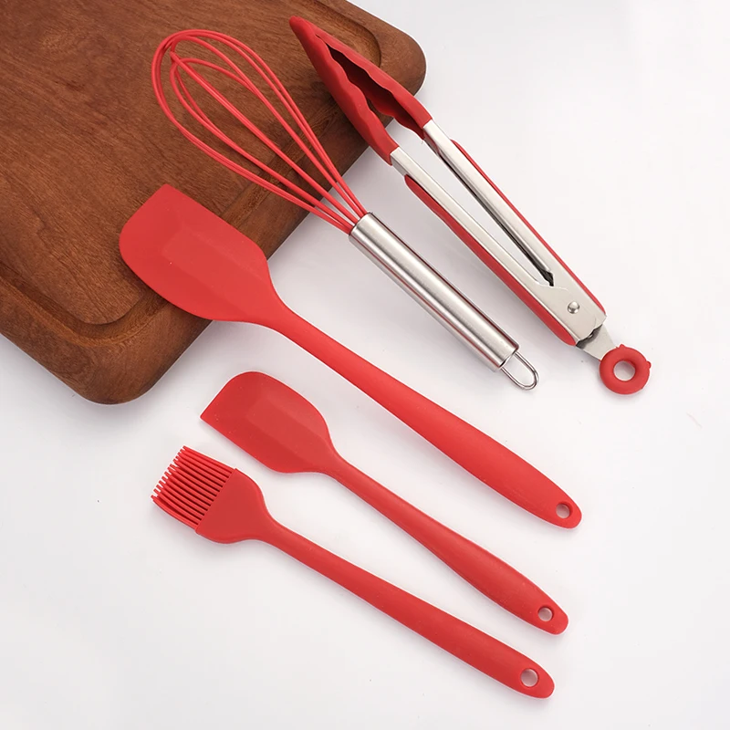 

Best sellers product amazon 2021 eco friendly kitchen accessories cooking tools silicon spatula spoon set, Many colors as photo