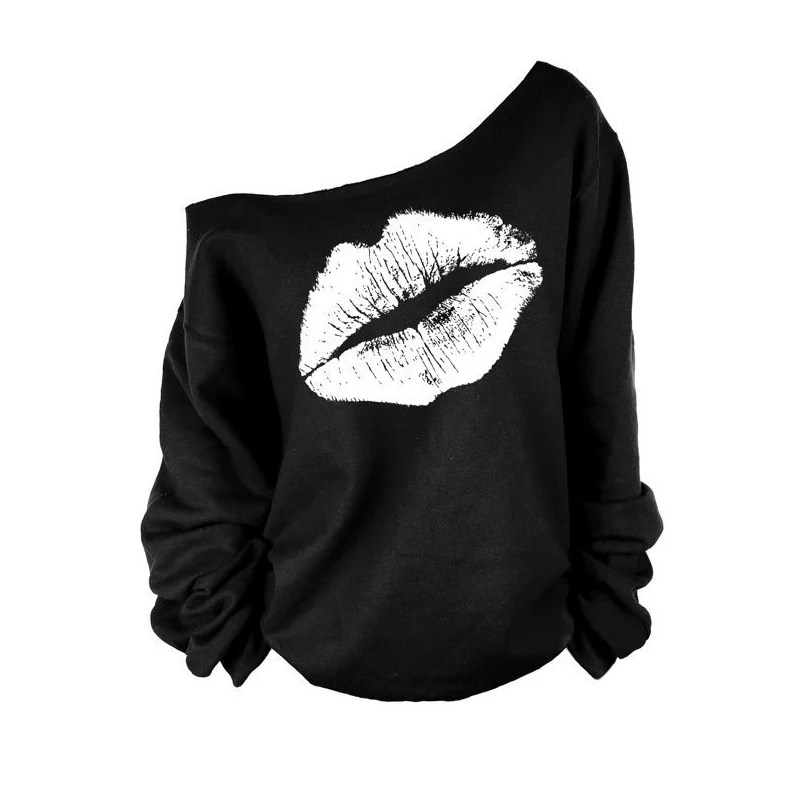 

Women's Long Sleeve Leopard Lip Graphic Sweatshirt Customized