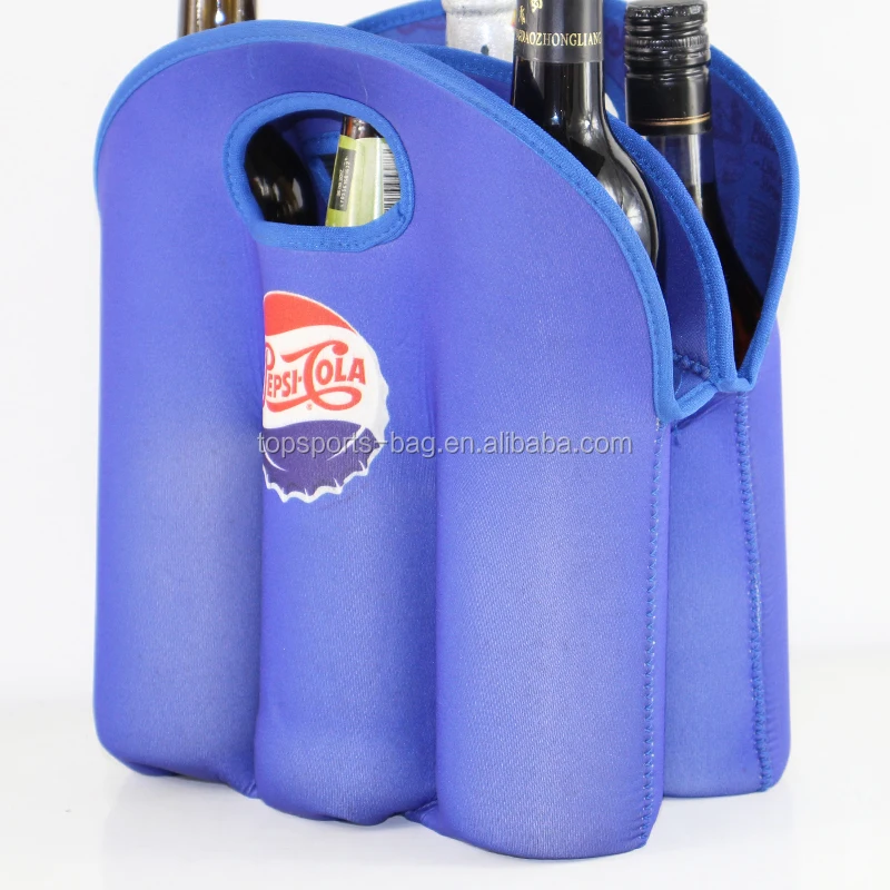 

6 Bottles Durable Beer Cooler Neoprene Drink Holder Beverage Bag Tote