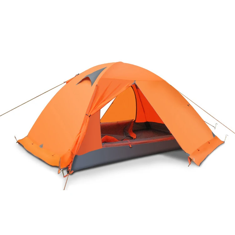 

FunFishing camping tent double double aluminum pole anti storm tourism camping supplies, Picture color or customized