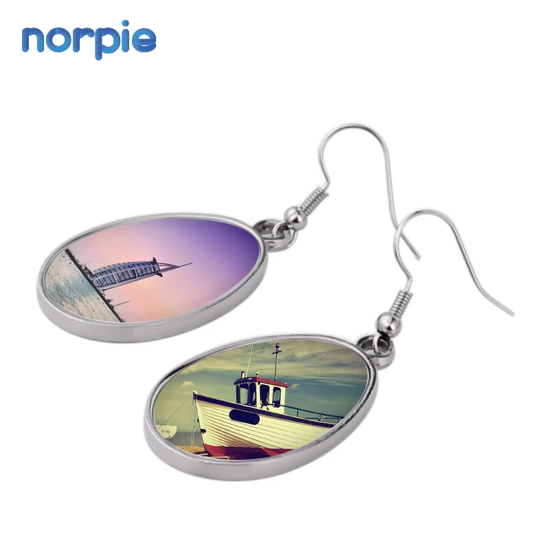 

Double-sided Earring for DIY sublimation printing in blank Zinc Alloy Photo Earring, Picture