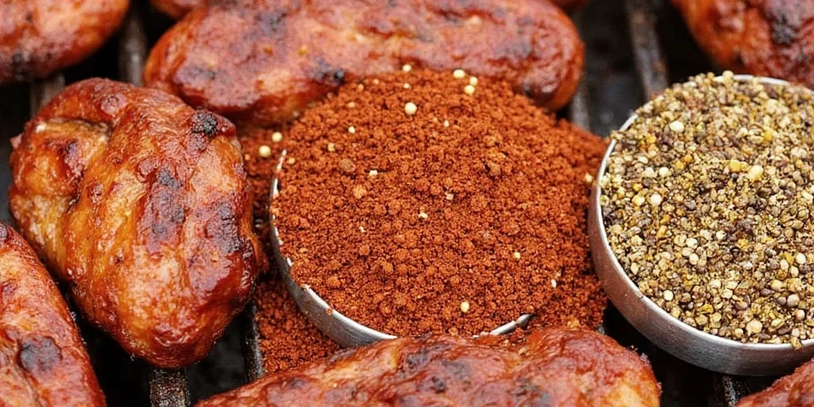 Spice Jar Lineup for BBQ Rub