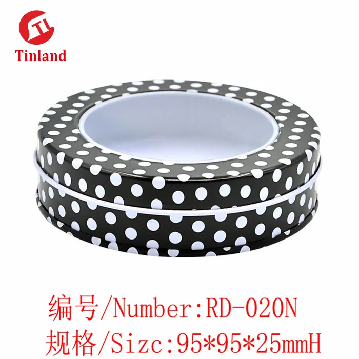 
Decorative Round Aluminum Screw Matte Black Tin Can For Tea Use 