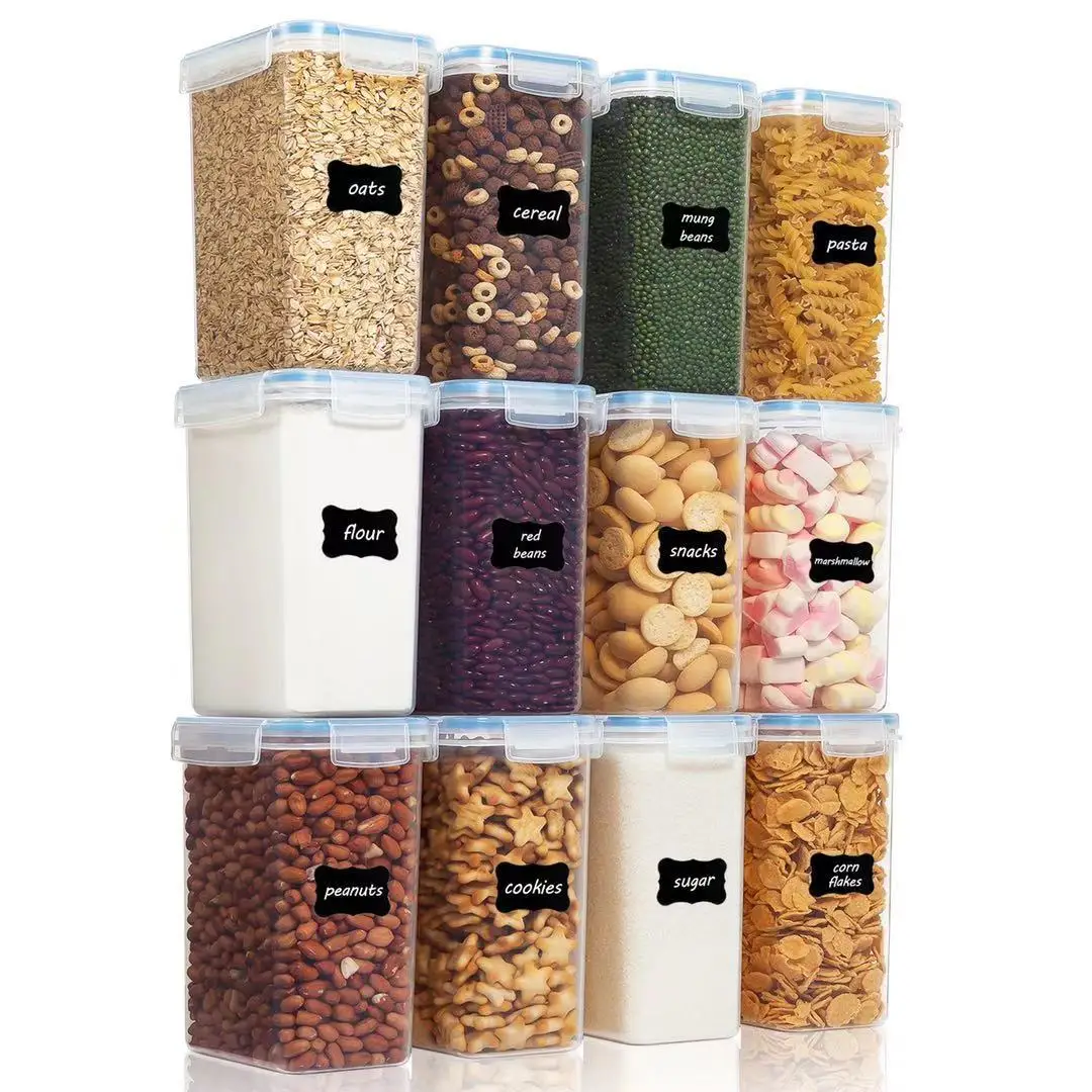 

Amazon Air tight grain food container storage container set Dry goods Plastic clear kitchen food box