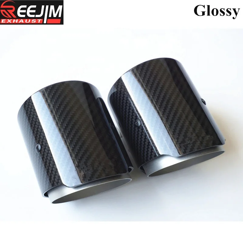 
4 Pieces Carbon Fiber Akrapovic Exhaut tips Auspuffspitze for BMW F87 M2 F80 M3 F82 F83 M4 Direct Fit Universal Fit Exhaust Tip 