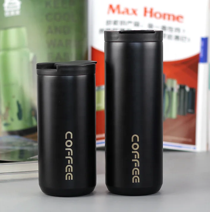 

2021 Reusable Coffee Cup Lids Water Coffee Vacuum Mug With Cover Stainless Steel Cup, Optional