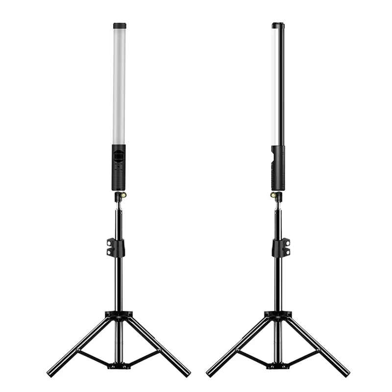 

Portable Handheld Tube Neon RGB Usb Rechargeable LED Fluorescent Video Light With Remote Control
