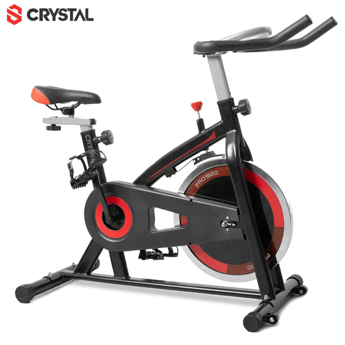 

SJ-9120 Home Gym Cardio Training Exercise Bike Fitness Electric Bicycle Spinning Bike for Gym, Black & red