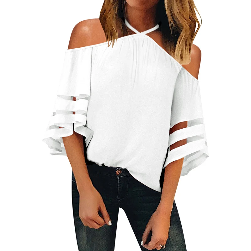 

Fashion Blouses Women Soft Shirt Plain Quantity Ladies Chiffon Casual Tops, Solid