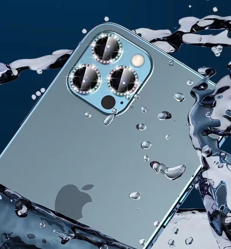 

IM new arrival Diamond Bling tempered glass camera Lens Screen Protector for iphone camera lens protector, Crystal clear