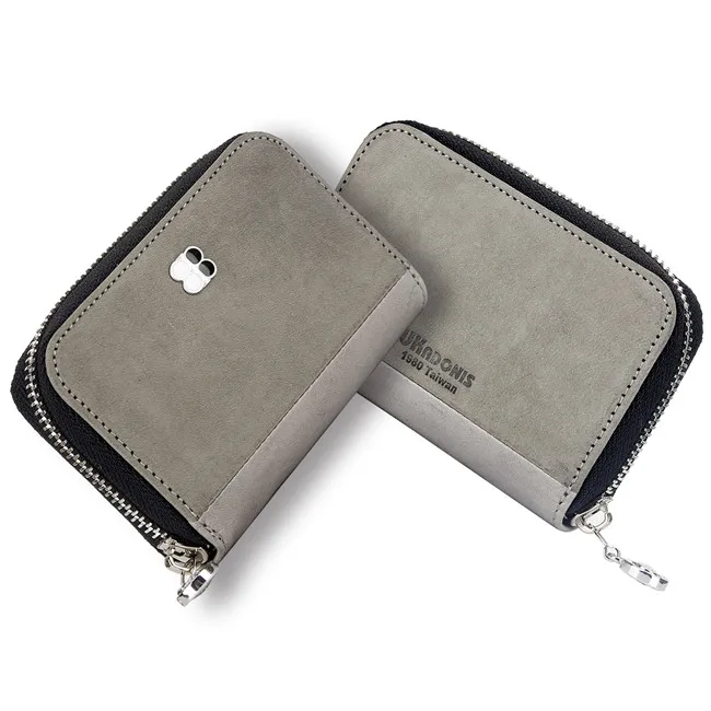 

Fashion organ style credit card holder men card wallet business card, Grey
