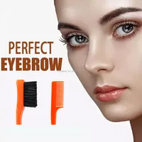 

Gentle Double Sided Portable Cosmetic Smooth Eyelash and Eyebrow Comb Grooming Soft Eyebrow Edge Tamer Brush